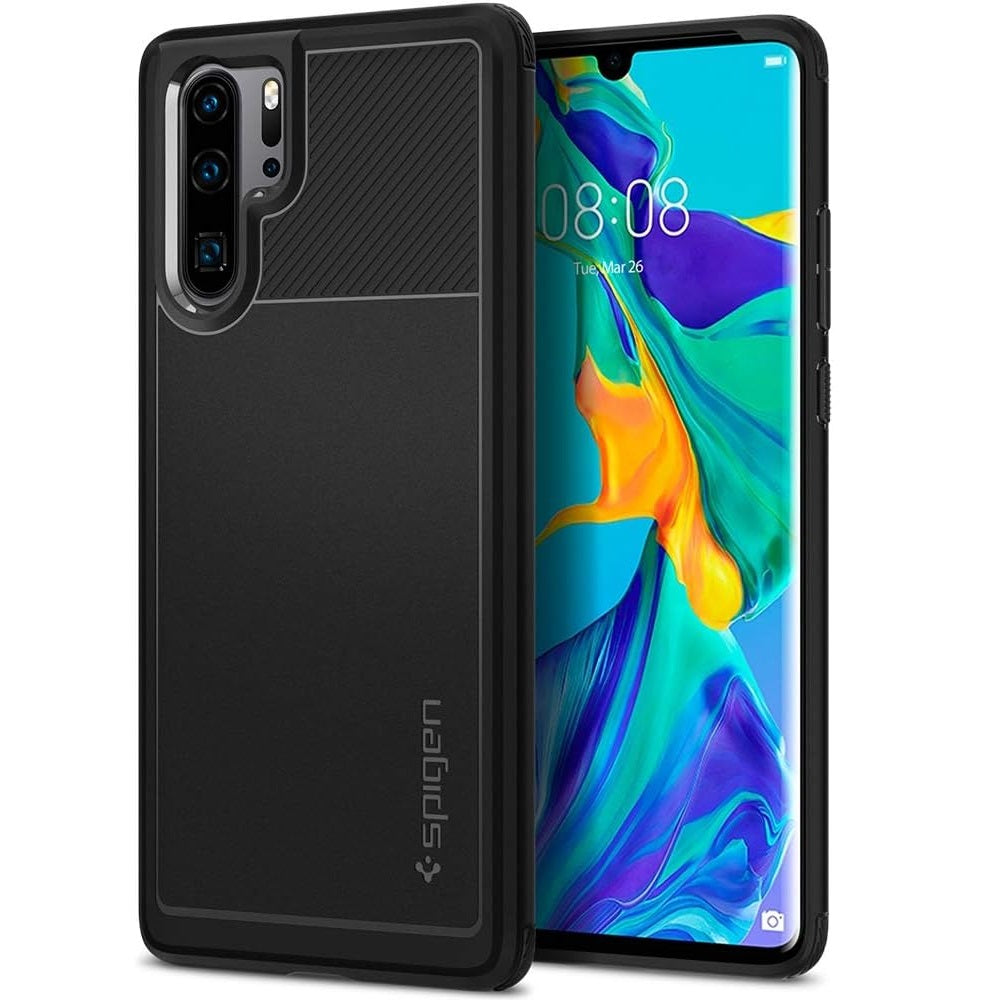 Spigen Rugged Armor Matte Black Case - For Huawei P30 Pro - mosaccessories